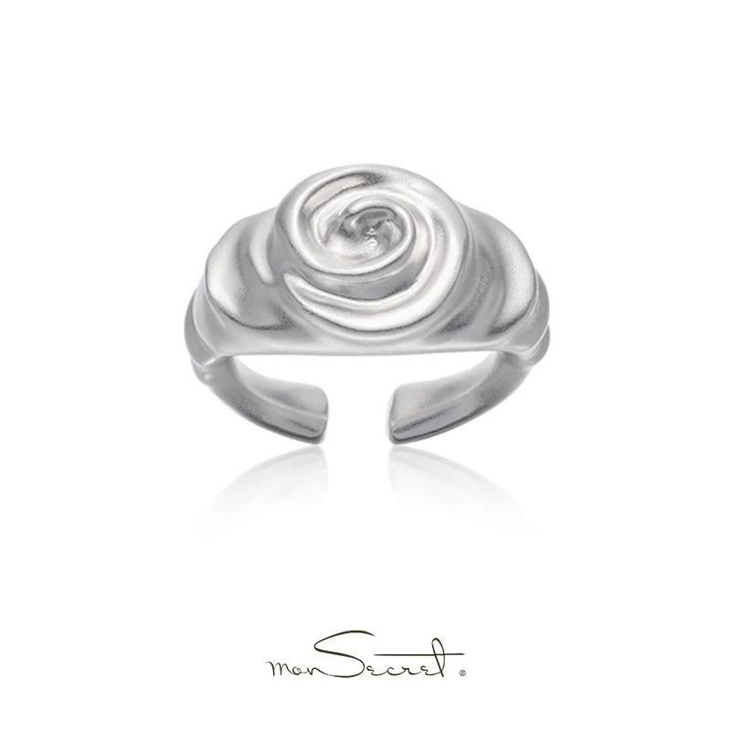 铜合金戒指 Wane海浪旋涡戒指开口设计复古小众简约气质