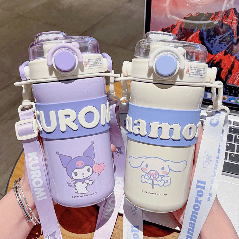 三丽鸥保温杯女生大容量新款不锈钢316 水杯儿童上学专用双饮杯子