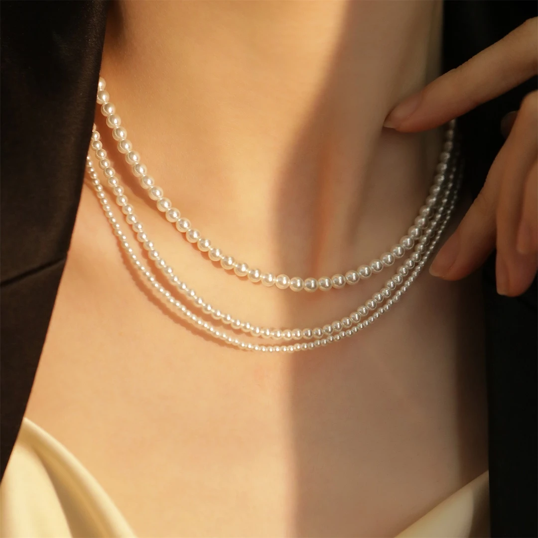 Cmill/晶贵坊 链子925银 4M施家珠项链气质时尚百搭法式n13387