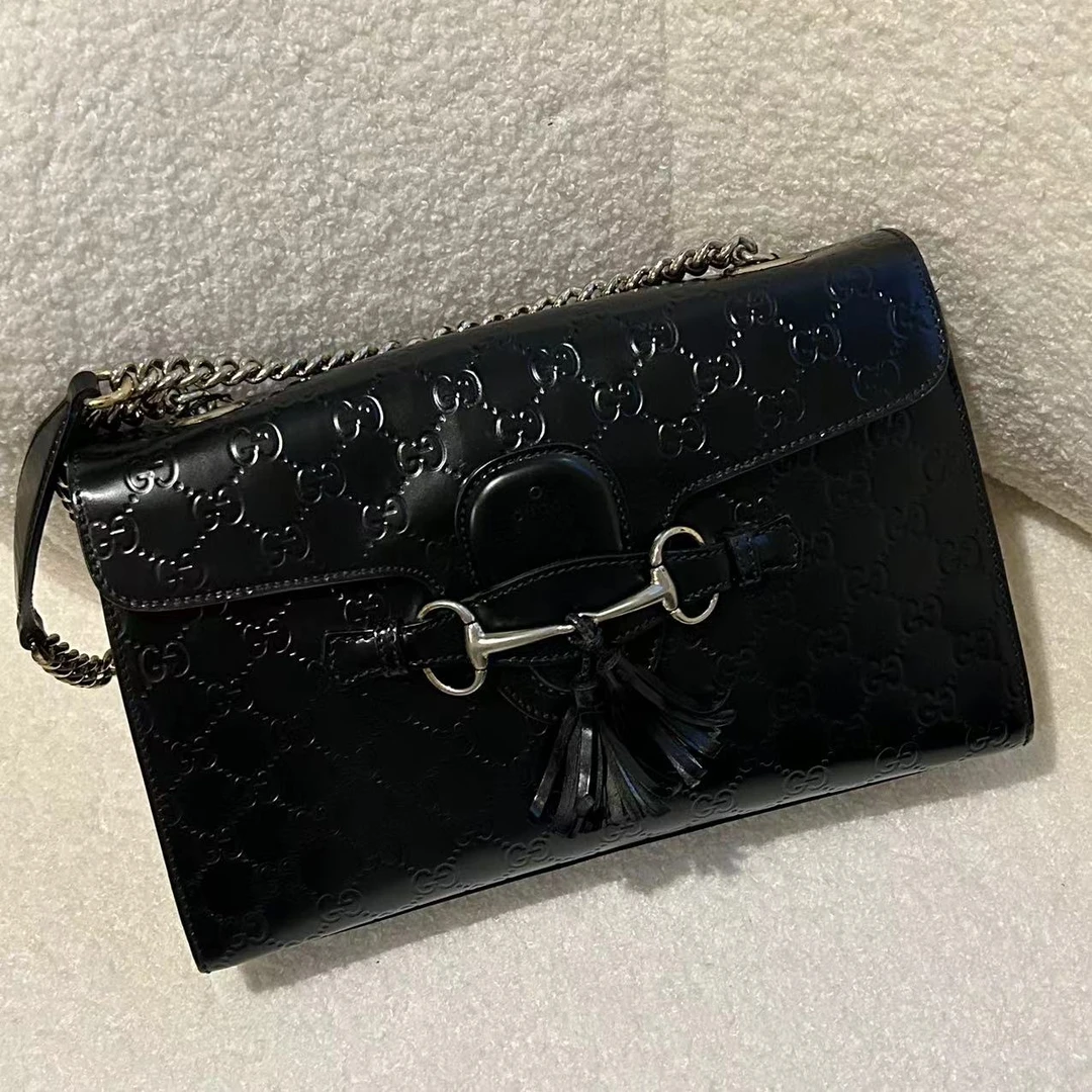 95新 GUCCI/古驰 多多奢品/古驰流苏斜挎包/97新