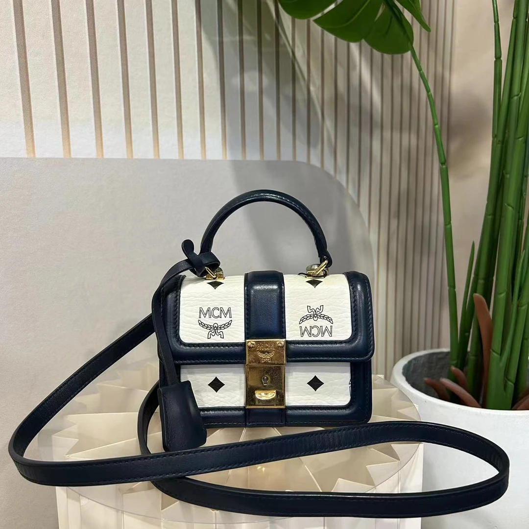 95新 MCM 多多奢品/MCM盒子斜挎包/98新