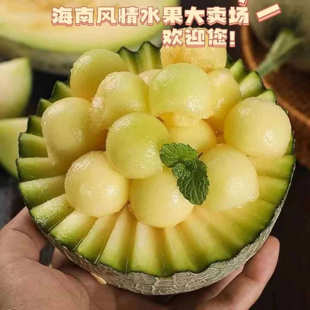 海南哈密瓜 3斤/5斤左右新鲜应季沙地网纹瓜西州蜜大甜瓜孕妇水果