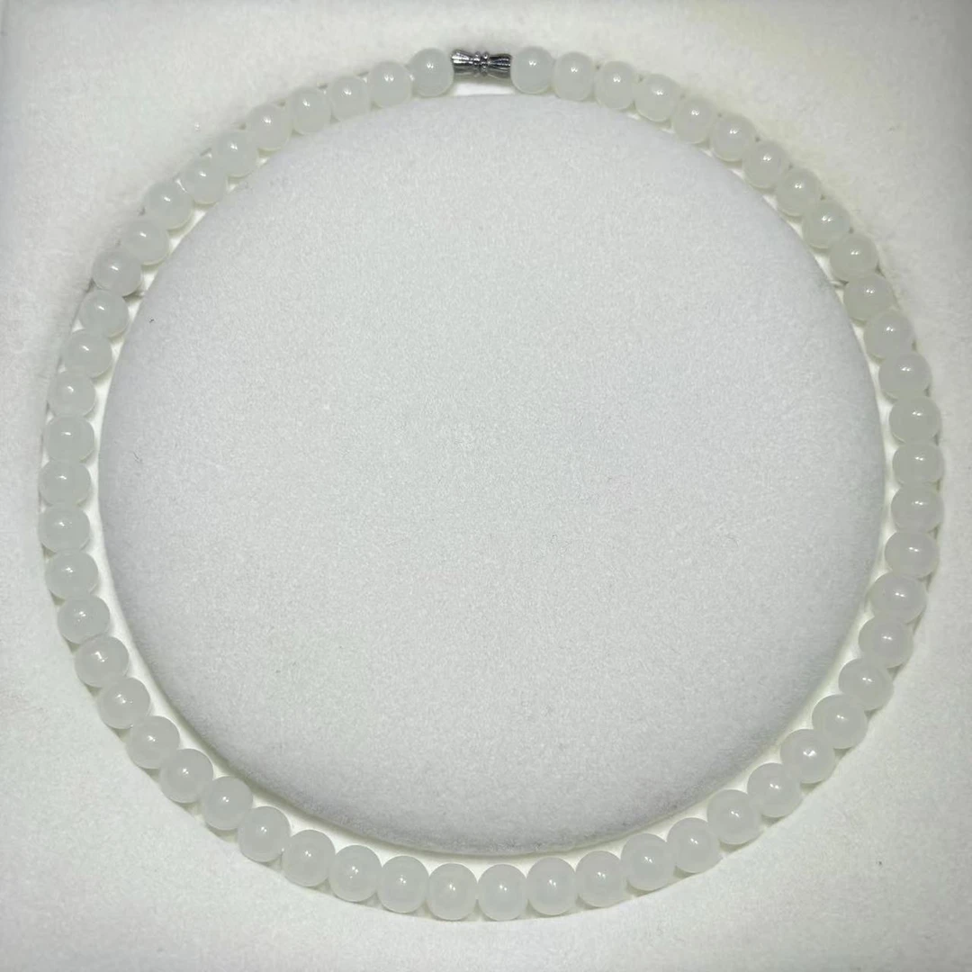 X434-圆珠素款毛衣链-圆珠毛衣链多样性发其一石英质玉