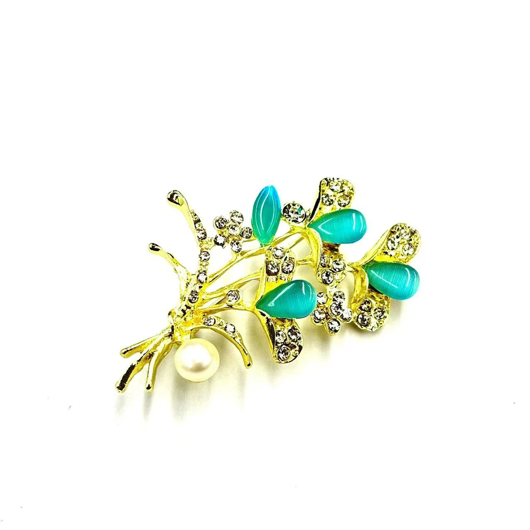 y2288-国风设计款花花珍珠胸针-多样性只发一件-赠礼盒