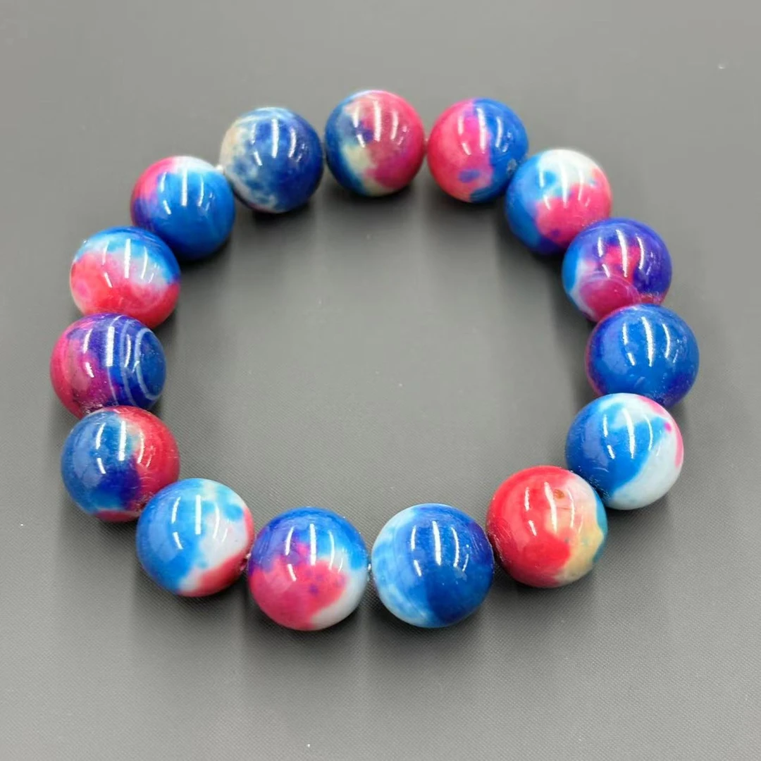 s1244-国风气质款凤羽明珠玛瑙素圈圆珠手串-赠礼盒