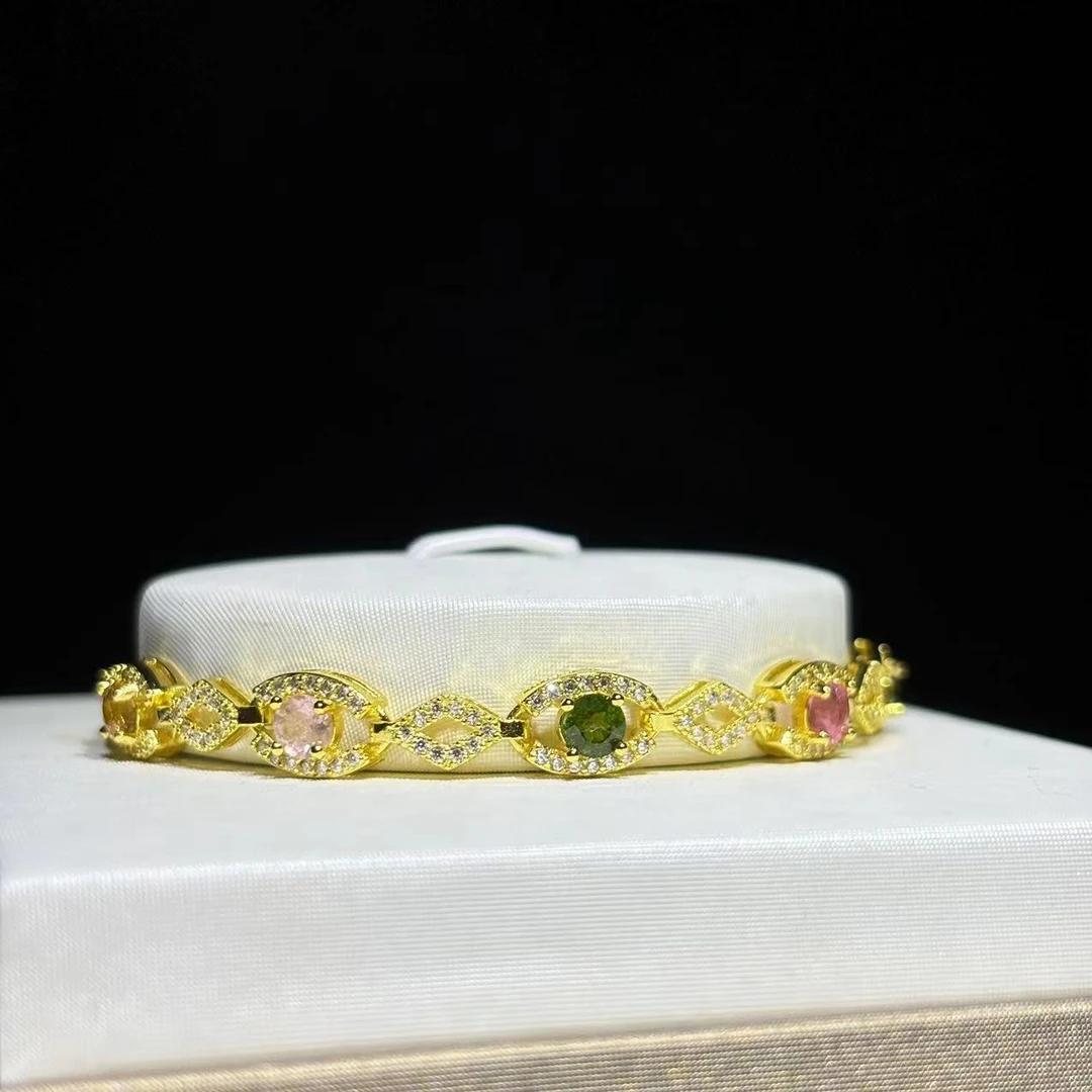 c1347-豪华设计款碧玺手链-碧玺手链-合金