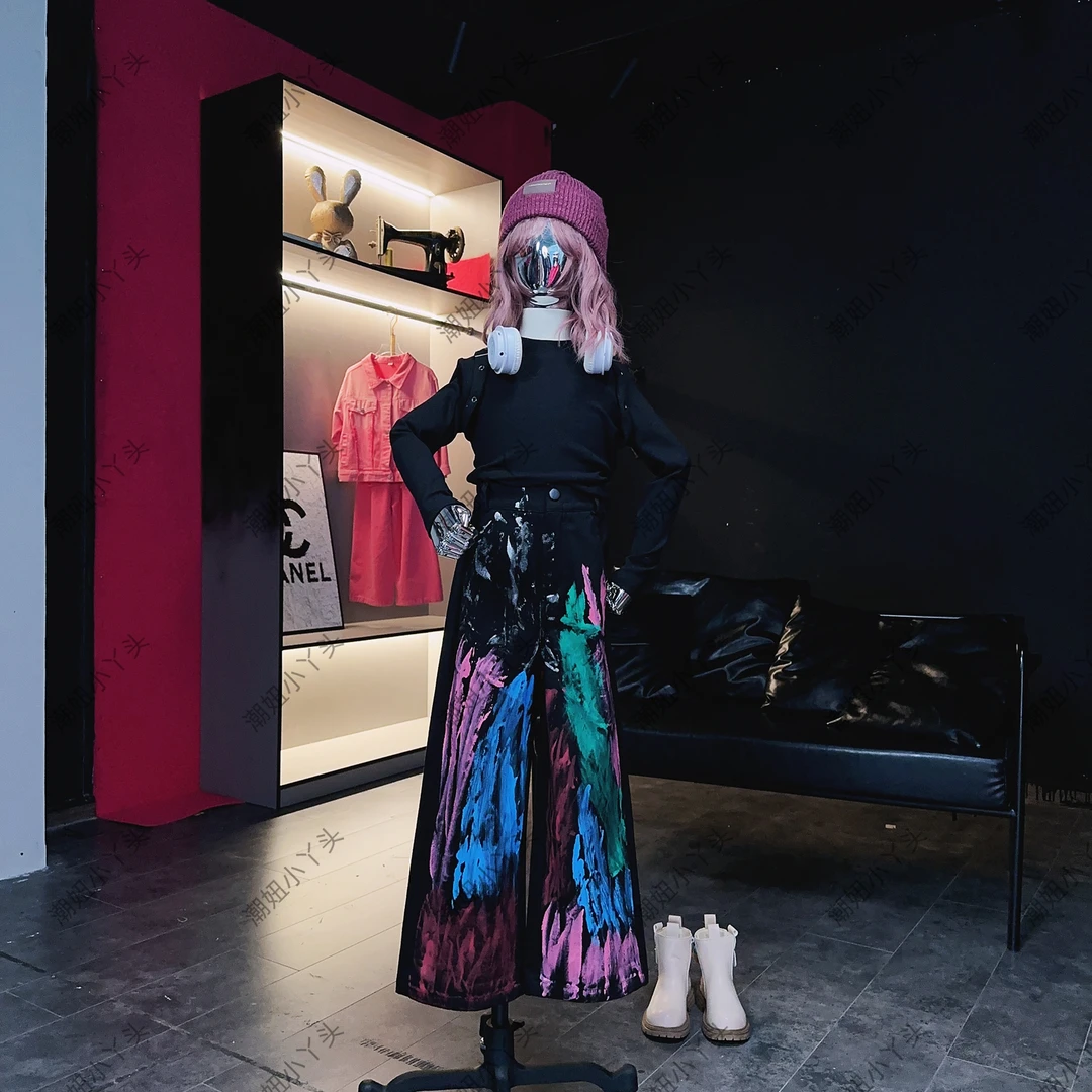 编码“01”套装春秋长袖设计师宽松中大童童装