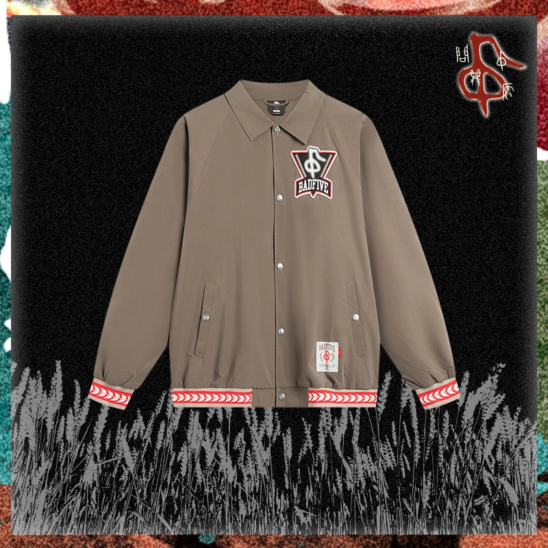 李宁风衣男子秋季反伍BADFIVE系列时尚宽松休闲外套AFDT737-B品