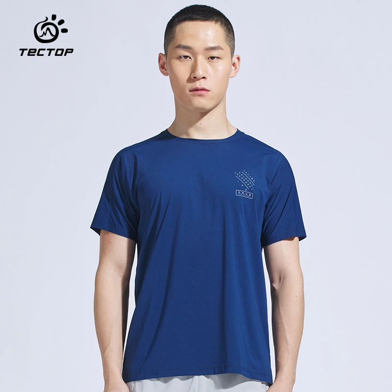 TECTOP/探拓男子春夏户外透气时尚圆领短袖T恤AJB612213