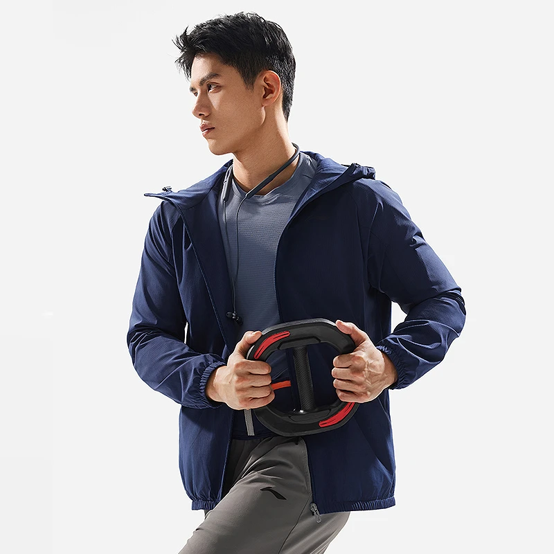 李宁健身系列运动风衣常规型防泼水加绒秋冬外套AFDU089-3-B品
