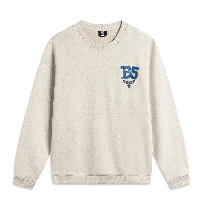 李宁卫衣男春季篮球系列时尚透气百搭宽松套头无帽卫衣AWDU383-