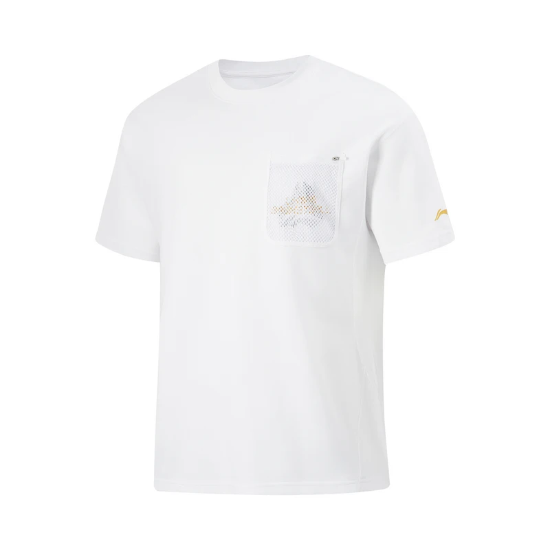LI-NING/李宁篮球系列男子夏季运动宽松舒适短袖T恤AHSU607-B品