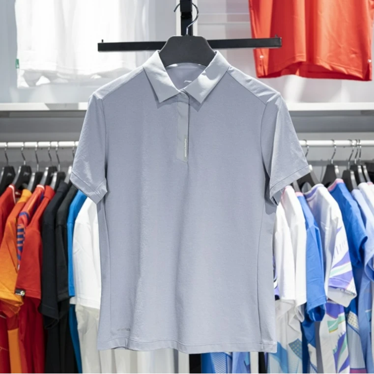 李宁2024春季团购系列女士商务翻领速干短袖POLO衫APLU200--B品