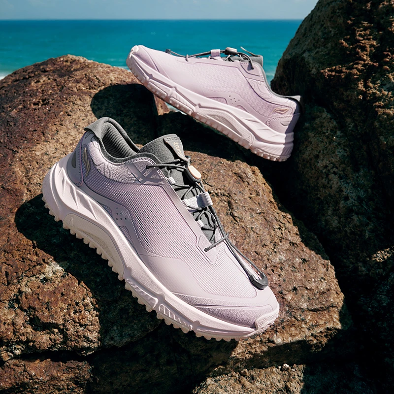 李宁逸界户外系列春女子轻便防滑户外运动休闲徒步鞋AHTU002-B品