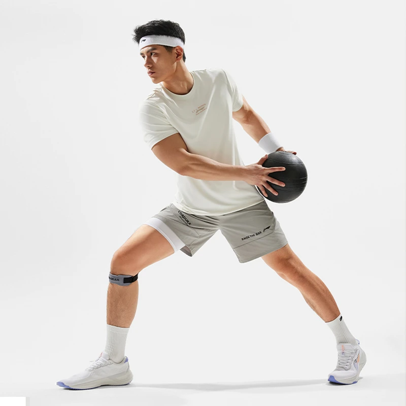 LI-NING/李宁健身系列男子透气速干凉爽运动短袖T恤ATSU475-B品