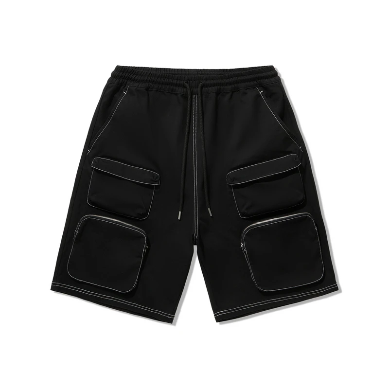 中国李宁男子短卫裤夏季滑板系列宽松时尚休闲运动裤AKSU157-B品