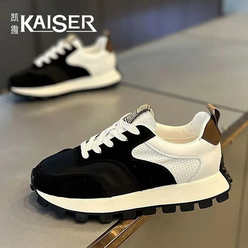 凯撒官方正版男鞋秋季新款厚底休闲老爹鞋男士时尚百搭耐磨阿甘鞋
