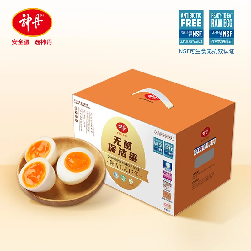 神丹无菌无抗可生食鸡蛋新鲜营养