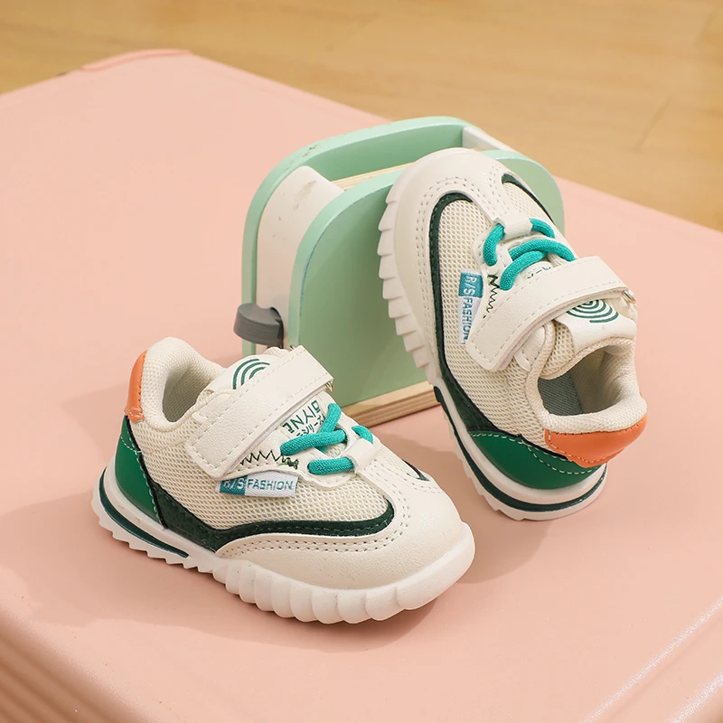 嘤嘤熊仔婴儿防滑学步鞋春秋 透气网面宝宝运动鞋 防踢男女小童鞋