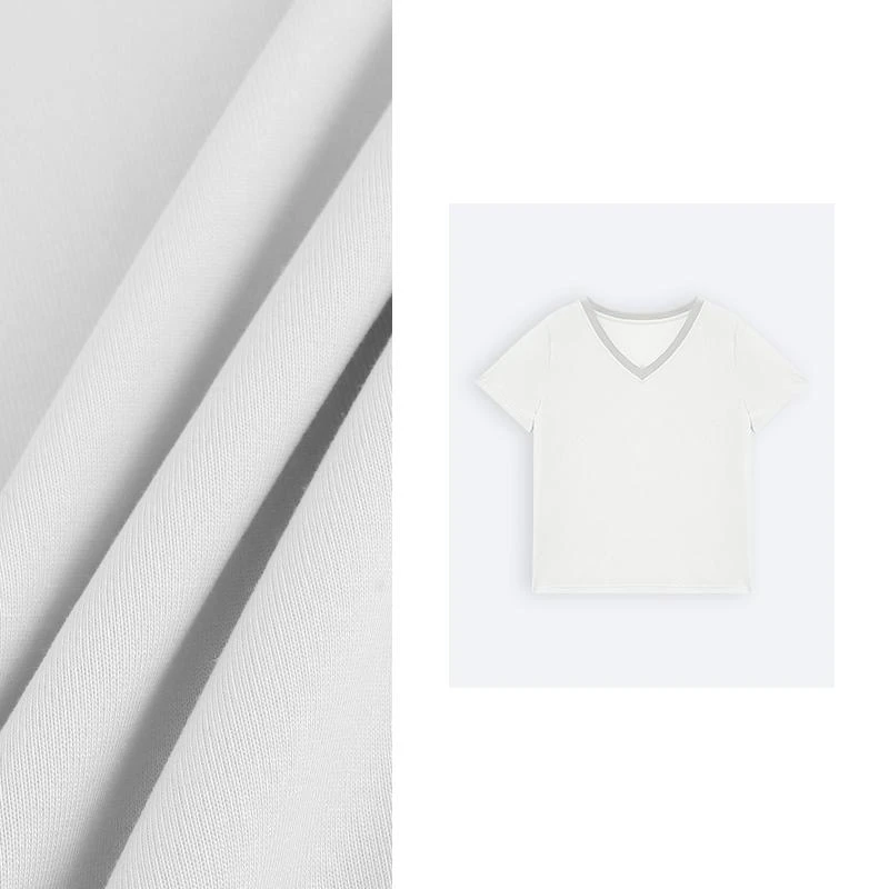 【冰黎岛】设计感撞色V领云柔感打底内搭T恤短袖上衣