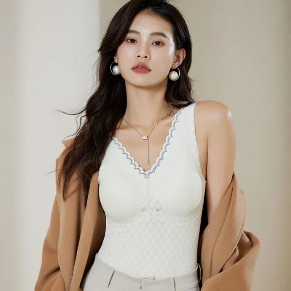 amarsex/艾梦.忆思【锁清秋】秋冬高奢棉羊毛蚕丝保暖背心打底内搭