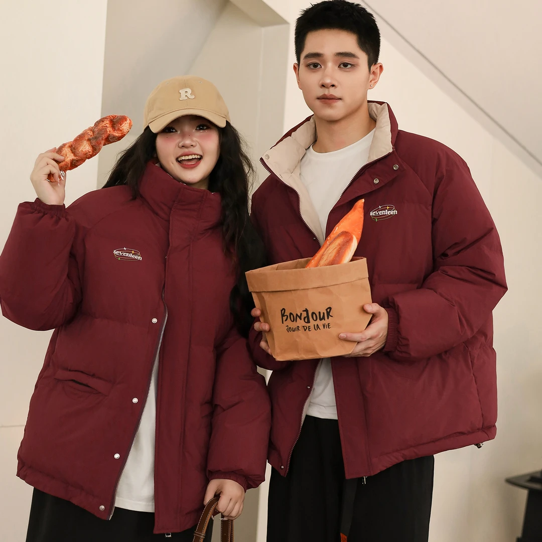 大码百分百冬季韩系穿搭时尚显瘦面包服情侣保暖羽绒服2291