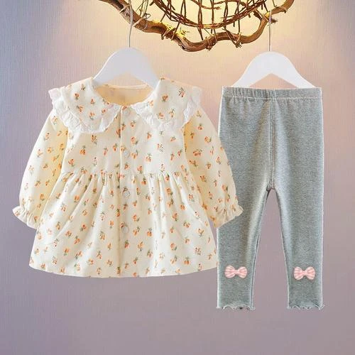 【现货】女童碎花套装童装洋气裙子韩版女宝宝两件套1-3岁婴儿春秋