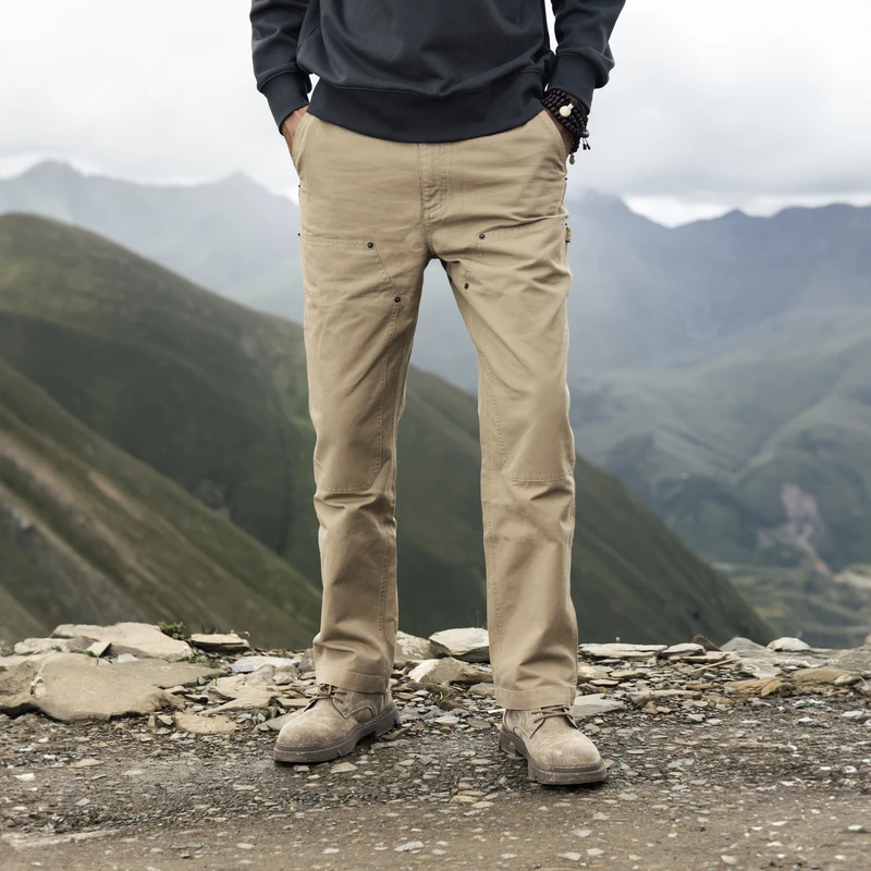 AKCLUB春秋款复古户外重水洗工装长裤登山透气休闲裤男士 2312405