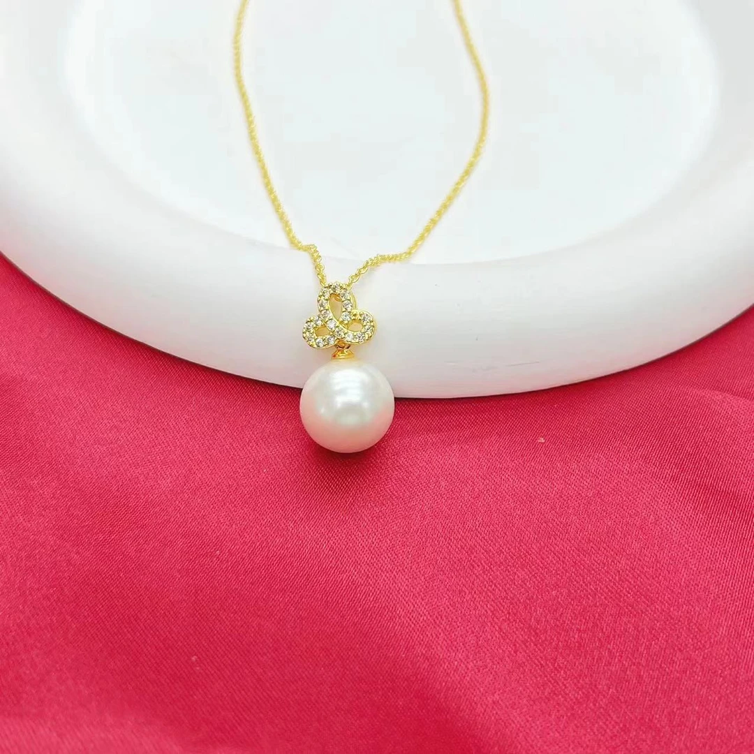 【表哥专属】极光澳白正圆深海海贝珠吊坠（赠链配证书）V88