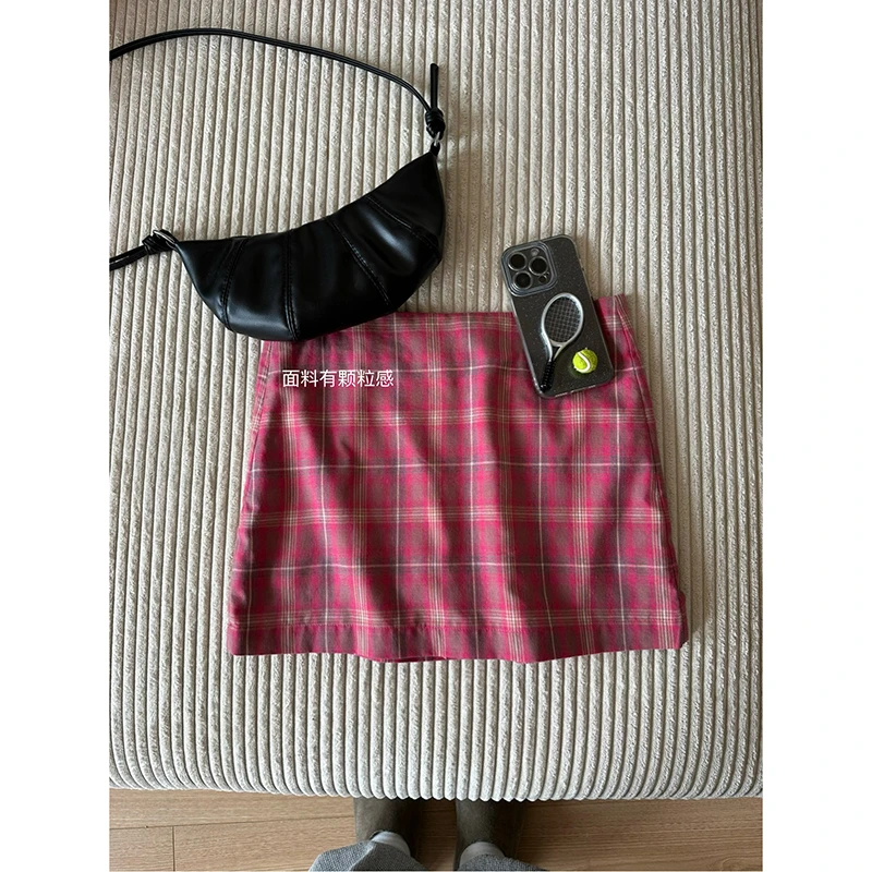 Our2【格子裙有内衬】休闲洋气气质格子短裙【Q2529】