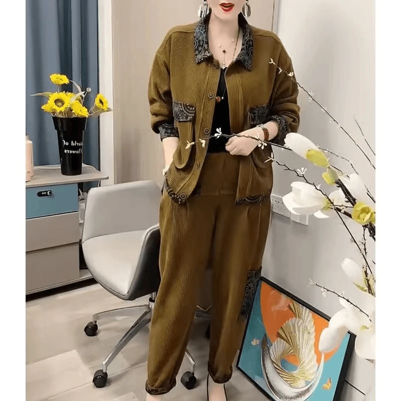 #641新款上衣 裤子套装时尚百搭有设计感