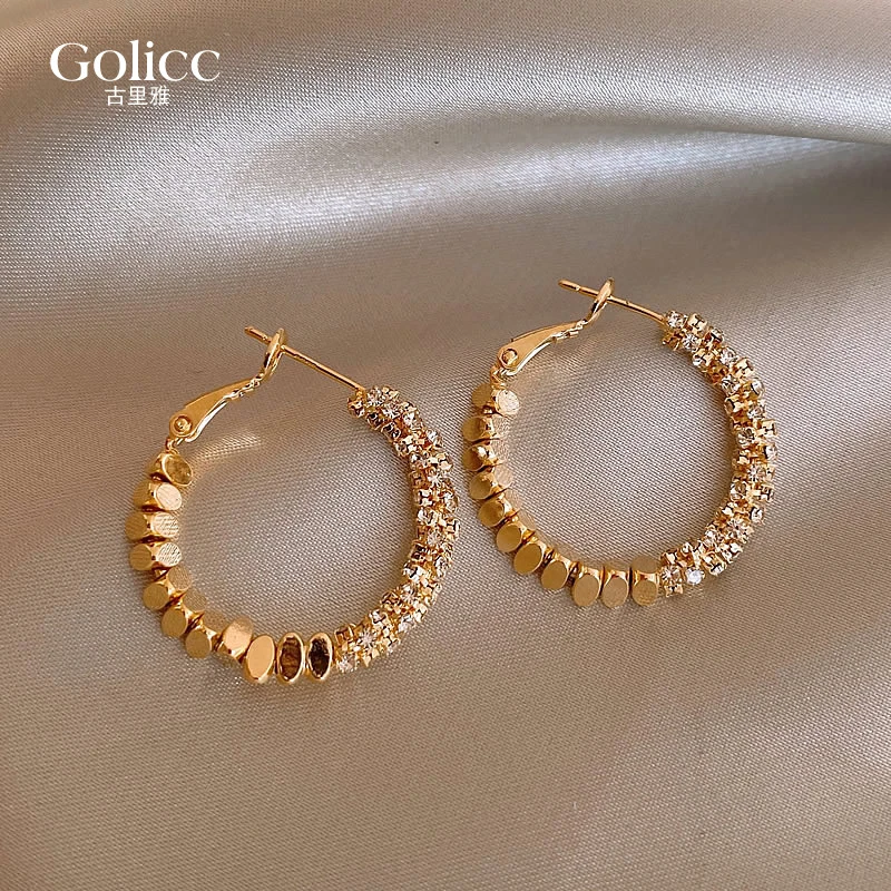 足银羽毛耳饰 碎银子独特圈圈耳环秋冬小众轻奢设计感高级耳钉202