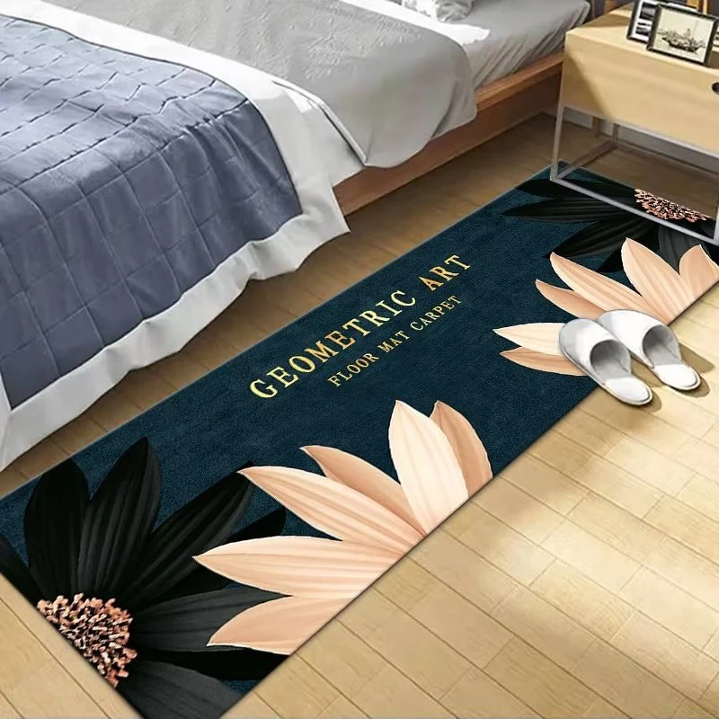 地毯卧室床边毯加厚长条床前地垫简约家用可爱房间满铺垫子可定制