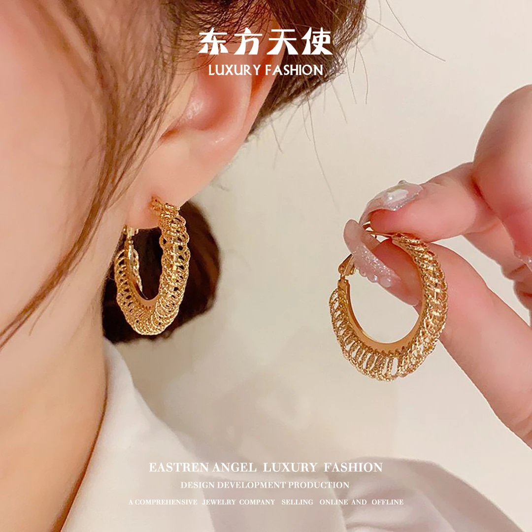 铜合金耳饰 e112[平台补贴]外贸原单简约高级感法式百搭精致耳钉