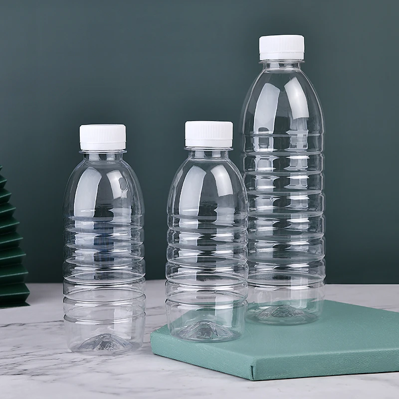 500ml透明塑料瓶一次性矿泉水空瓶子塑料一斤装饮料瓶带盖