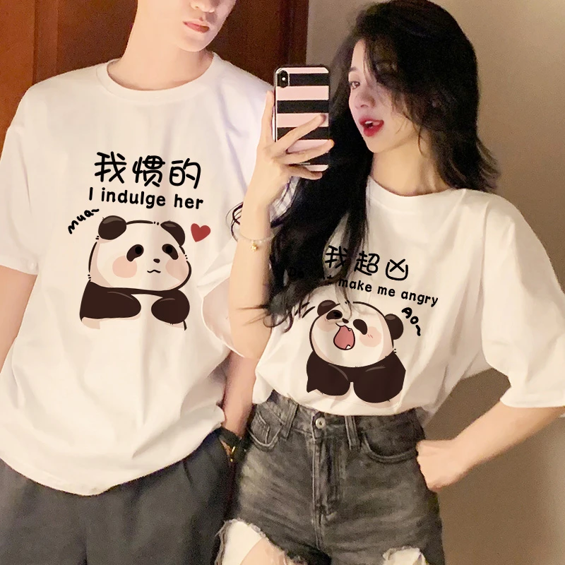 七夕情侣装夏天款一男一女T恤2025新款小众设计爆款衣服短袖上衣