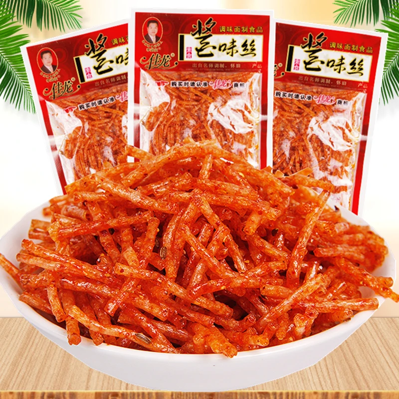 佳龙酱味丝辣条8090后儿时怀旧香辣丝网红香菇丝宿舍休闲零食小吃