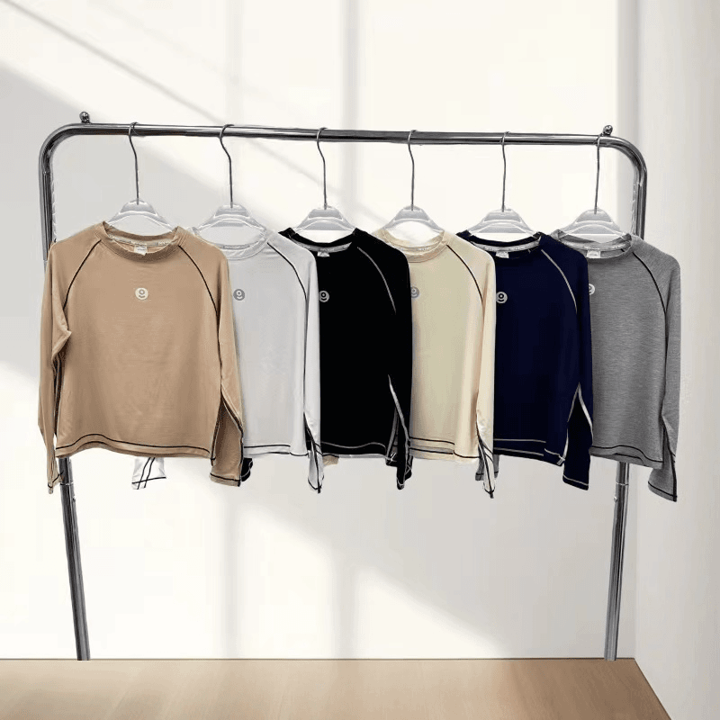 儿童秋季新款户外运动速干T恤男童女童圆领无骨长袖春秋打底衫潮