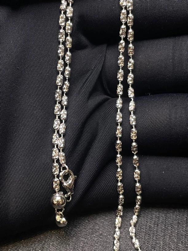 时尚百搭银链子S925 加粗版意大利工艺 60CM长24寸扣头可调节