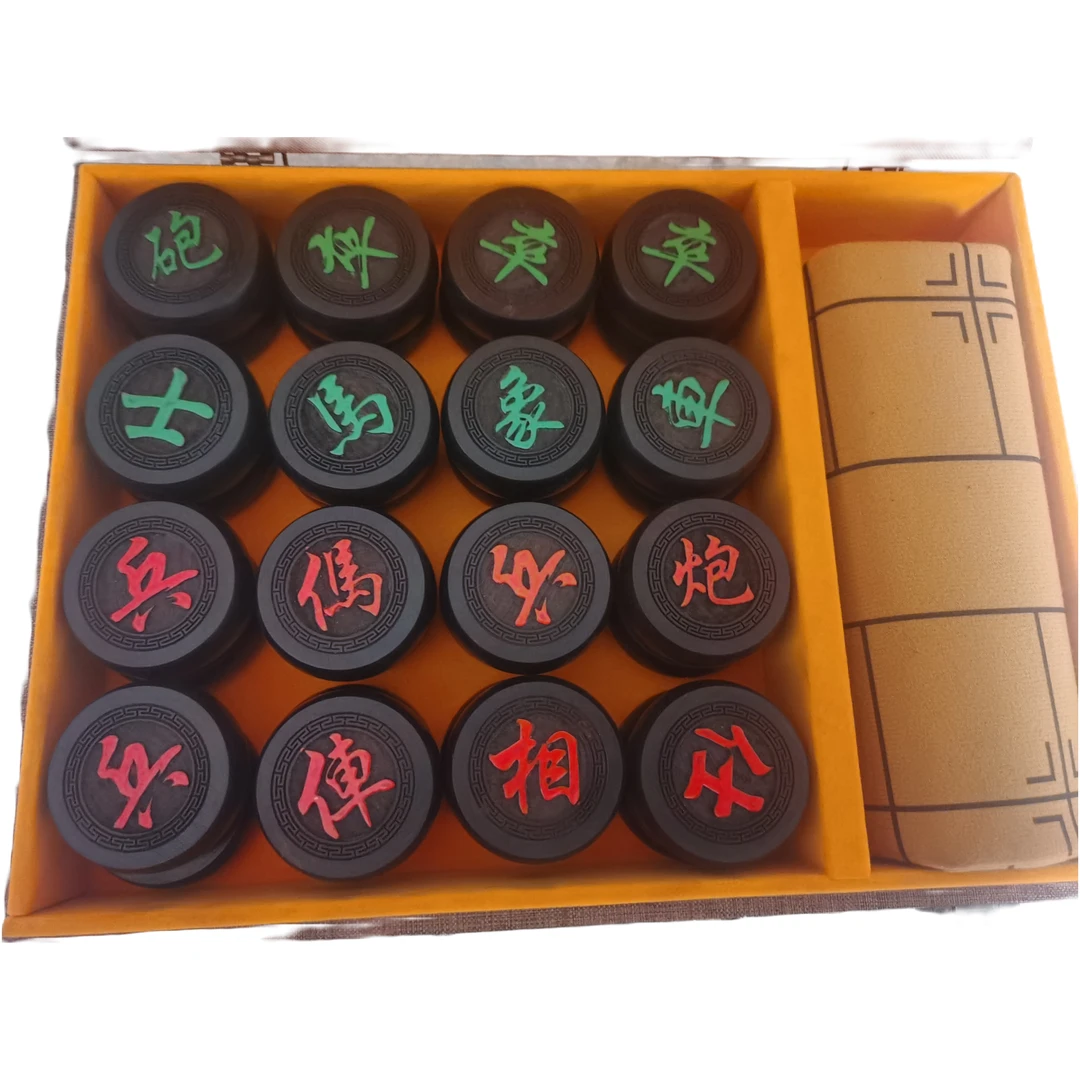紫光檀象棋传承经典,益智游戏把玩收藏