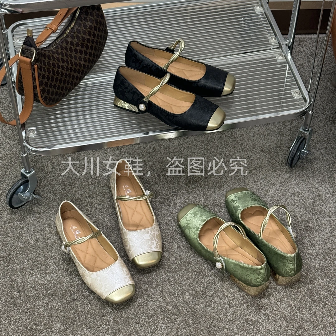 2024新款国风系玛丽珍女鞋2夏季气质跟鞋