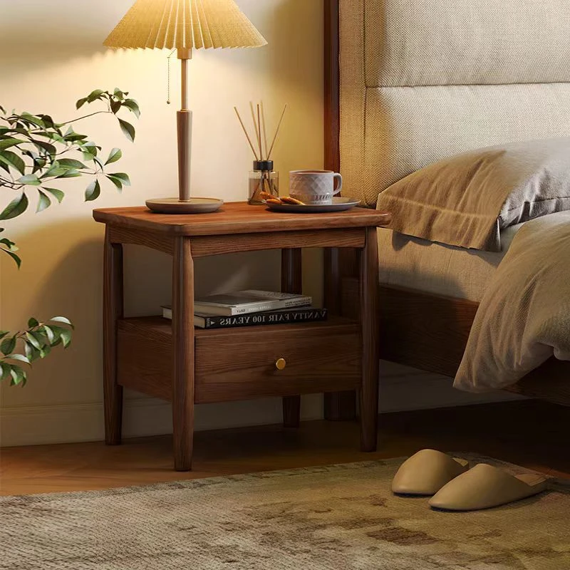 北美白蜡木床头柜41*40*48cm微瑕无售后