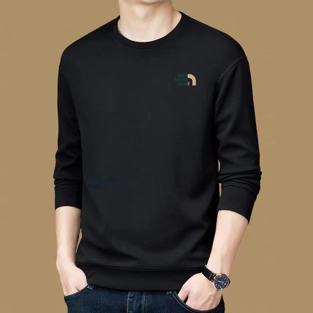 秋冬加厚保暖卫衣圆领休闲百搭时尚运动男士长袖上衣（胸标小北）