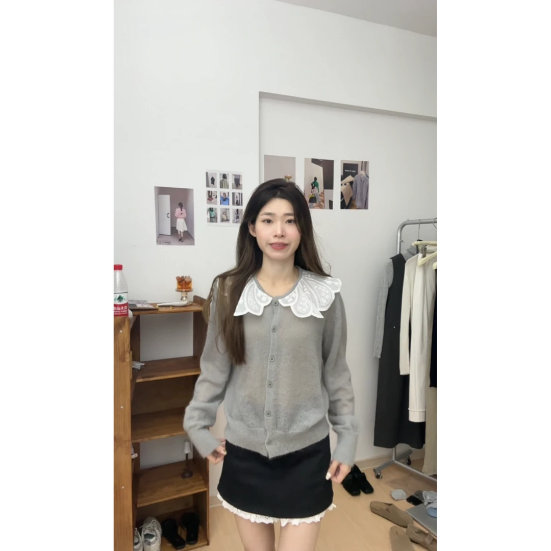 【Puff】原版 韩系纯色软糯圆领毛衣