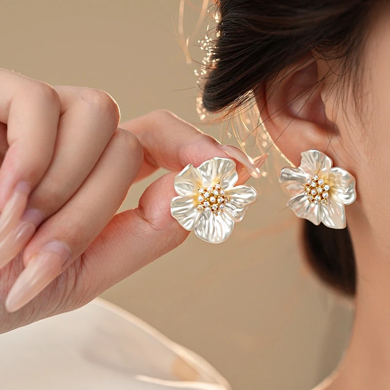 铜合金耳饰 【氛围感】法式小众超仙气质清新温柔百搭-592