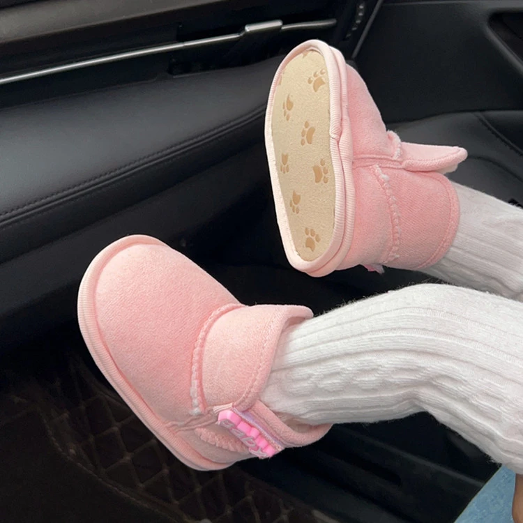 冬季0-1岁婴儿鞋软底步前鞋男女宝宝加绒6-12个月保暖雪地靴加厚