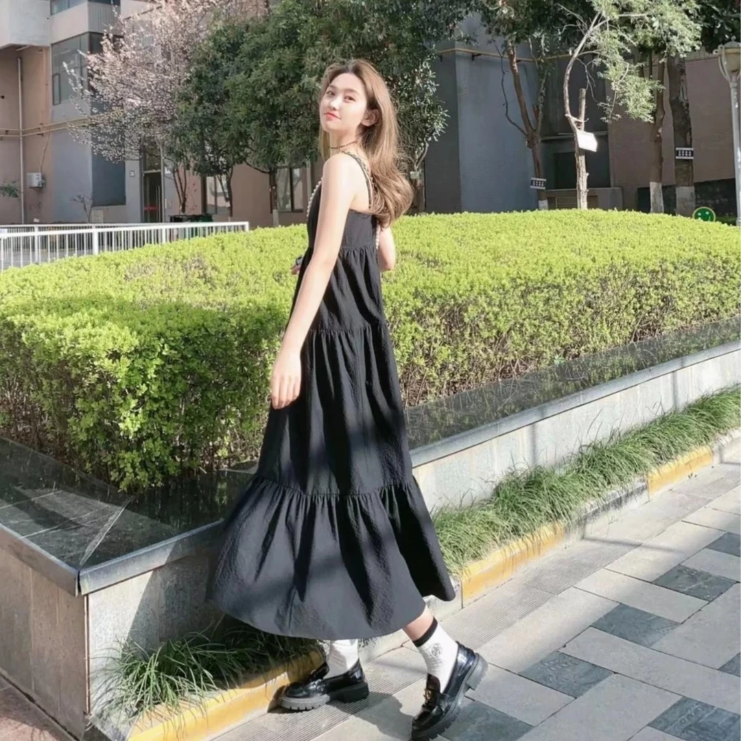 易缔媤吊带长裙DE50035