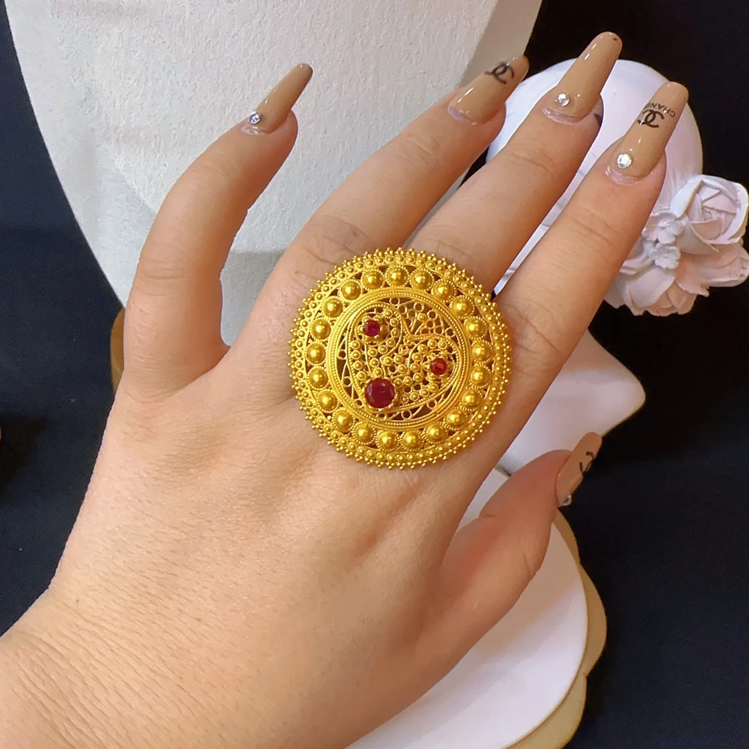 铜合金合成锆石戒指 哈尼西牧黄铜锆石时尚nipal戒指#0005203