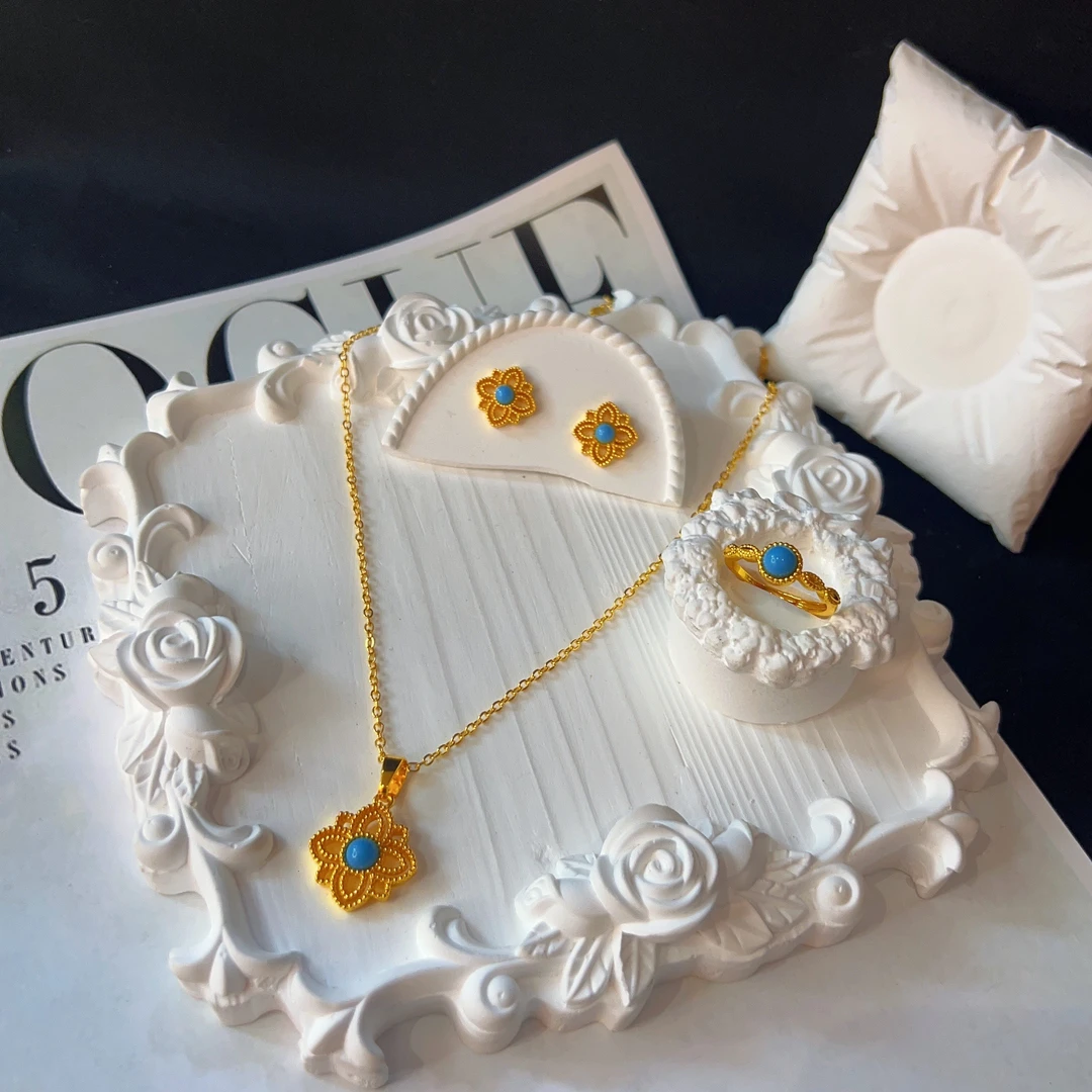 铜合金项链 哈尼西牧时尚三件套#0005801