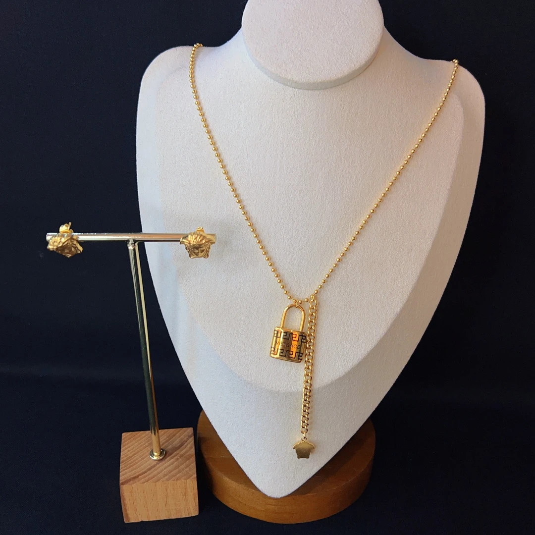 钛钢项链 哈尼西牧钛钢时尚两件套#0006181